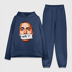 Женский костюм оверсайз My name is - Eminem, цвет: тёмно-синий