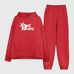 Женский костюм оверсайз Bigbang logo, цвет: красный