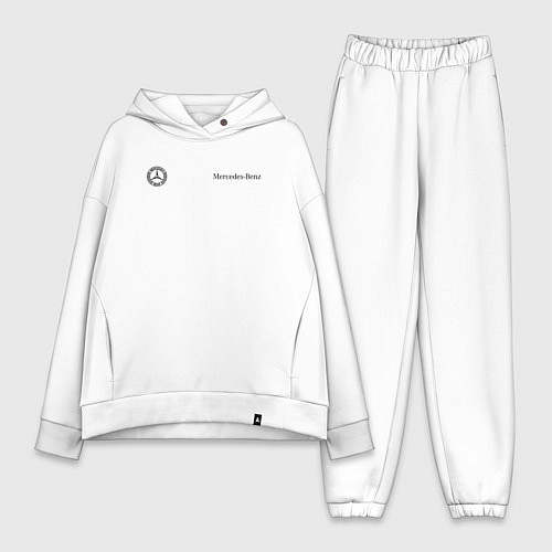 Женский костюм оверсайз Logo Mercedes-Benz / Белый – фото 1