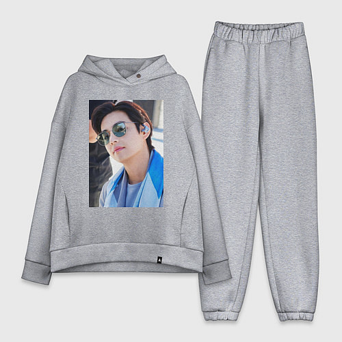 Женский костюм оверсайз Тигренок Ви / Меланж – фото 1