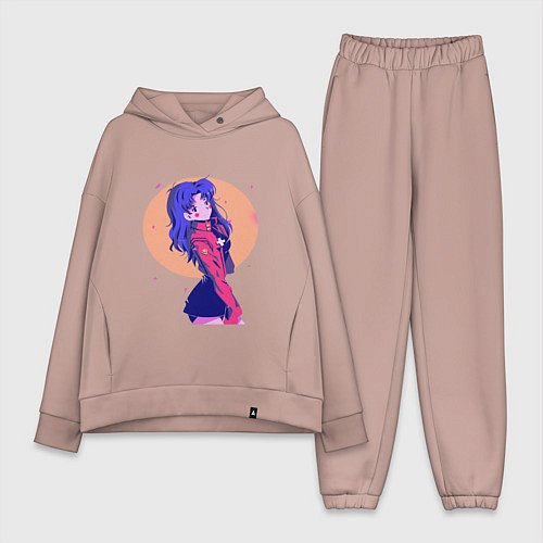 Женский костюм оверсайз Misato Katsuragi Evangelion / Пыльно-розовый – фото 1