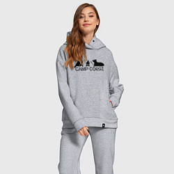 Женский костюм оверсайз Лагерь корги, цвет: меланж — фото 2