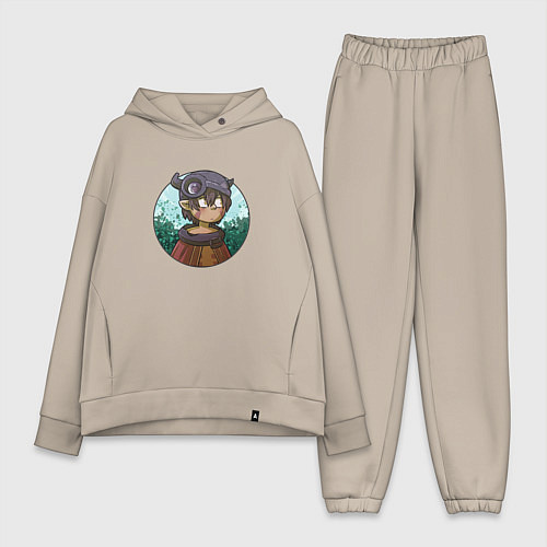 Женский костюм оверсайз Рэг / Миндальный – фото 1