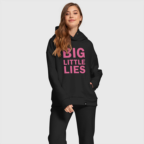 Женский костюм оверсайз Big Little Lies logo / Черный – фото 2