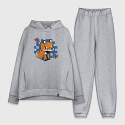 Женский костюм оверсайз Лиса из Майнкрафта, цвет: меланж