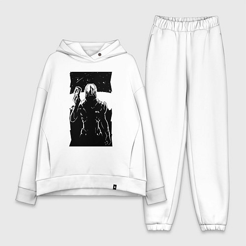 Женский костюм оверсайз Mass Effect N7 - Warrior / Белый – фото 1