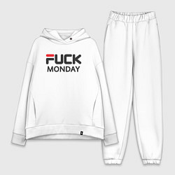 Женский костюм оверсайз Fuck monday, anti-brand, fila, цвет: белый