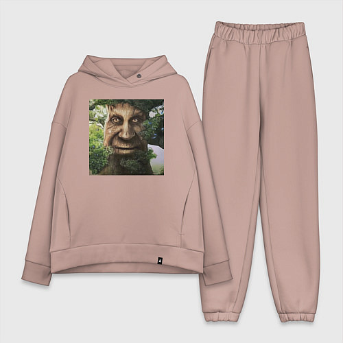 Женский костюм оверсайз Wise Mystical Tree / Пыльно-розовый – фото 1