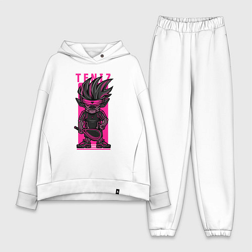 Женский костюм оверсайз Пёс теннисист / Белый – фото 1