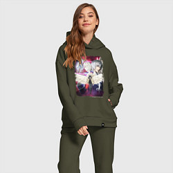 Женский костюм оверсайз Платиновый предел арт, цвет: хаки — фото 2