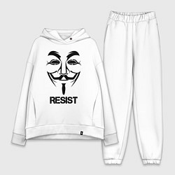 Женский костюм оверсайз Guy Fawkes - resist, цвет: белый