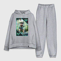 Женский костюм оверсайз Скарамучча анемо странник, цвет: меланж