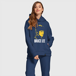 Женский костюм оверсайз Bruce Lee warrior, цвет: тёмно-синий — фото 2