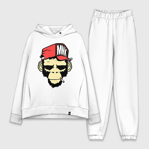 Женский костюм оверсайз Monkey Swag / Белый – фото 1