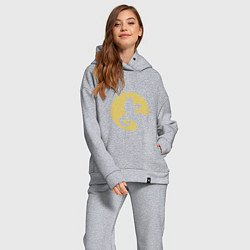 Женский костюм оверсайз Тоторо в ночи, цвет: меланж — фото 2