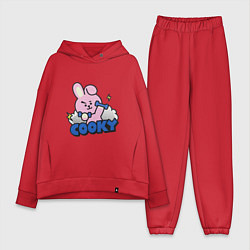 Женский костюм оверсайз Cooky BT21 Jungkook, цвет: красный