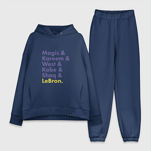 Женский костюм оверсайз Lakers players / Тёмно-синий – фото 1
