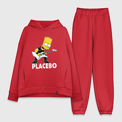 Женский костюм оверсайз Placebo Барт Симпсон рокер, цвет: красный
