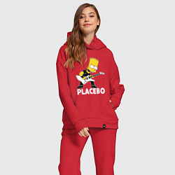 Женский костюм оверсайз Placebo Барт Симпсон рокер, цвет: красный — фото 2