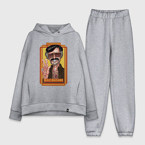 Женский костюм оверсайз Stan Lee peace / Меланж – фото 1