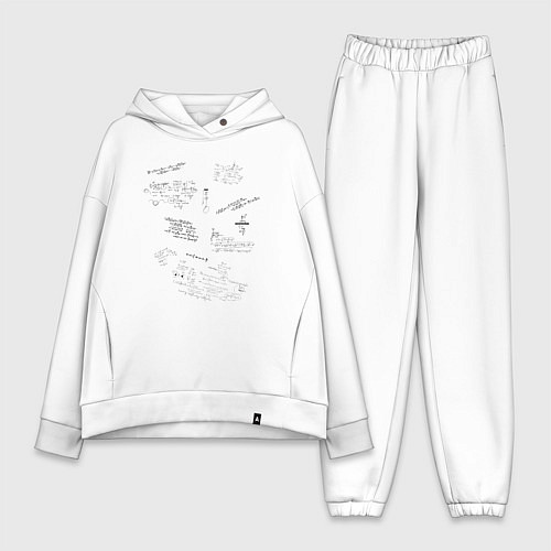 Женский костюм оверсайз Математик / Белый – фото 1