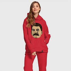 Женский костюм оверсайз Сталин СССР, цвет: красный — фото 2