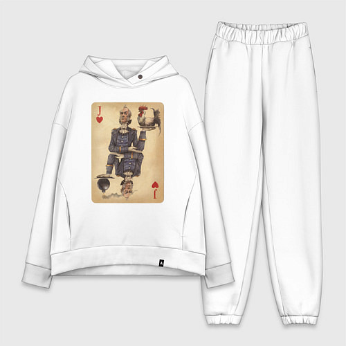 Женский костюм оверсайз Fable III Джаспер, валет черви / Белый – фото 1