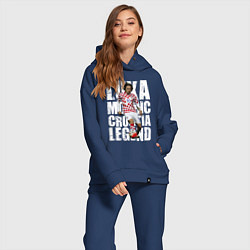 Женский костюм оверсайз Лука Модрич Хорватия, цвет: тёмно-синий — фото 2