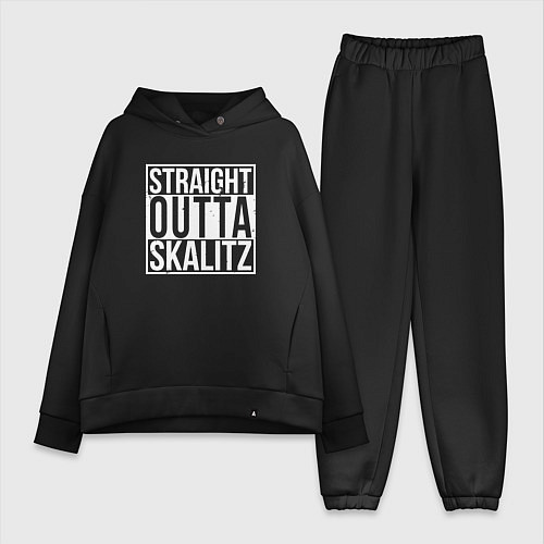 Женский костюм оверсайз Straight outta Skalitz / Черный – фото 1