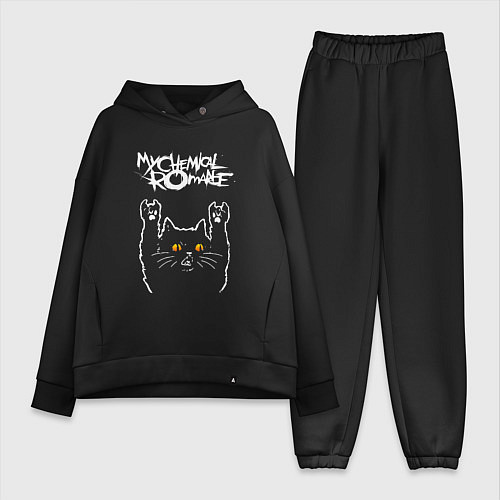 Женский костюм оверсайз My Chemical Romance rock cat / Черный – фото 1