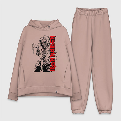 Женский костюм оверсайз Iron maiden fans / Пыльно-розовый – фото 1