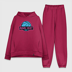 Женский костюм оверсайз Miami Heat team, цвет: маджента