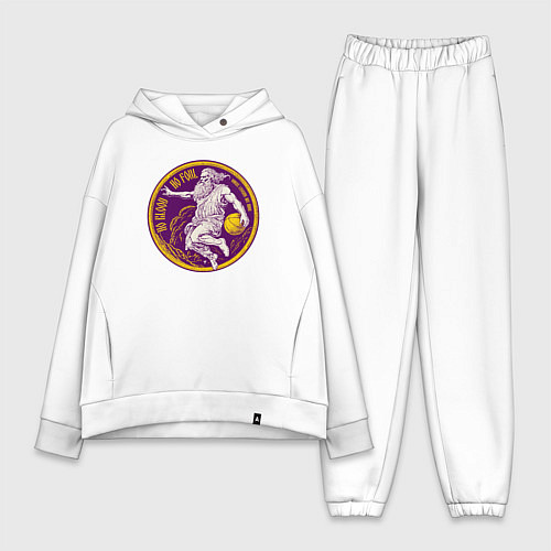 Женский костюм оверсайз No blood no foul / Белый – фото 1