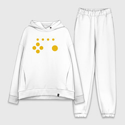 Женский костюм оверсайз Brick Game кнопки абстракция