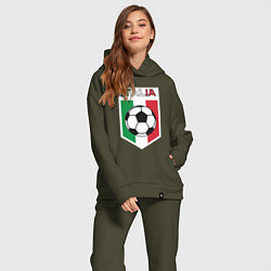 Женский костюм оверсайз Футбол Италии, цвет: хаки — фото 2