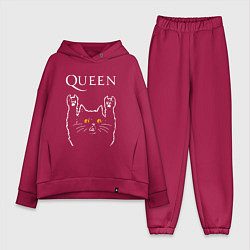 Женский костюм оверсайз Queen rock cat, цвет: маджента