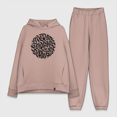 Женский костюм оверсайз Победа коммунизма / Пыльно-розовый – фото 1