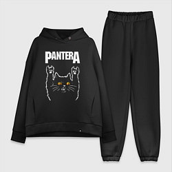 Женский костюм оверсайз Pantera rock cat, цвет: черный