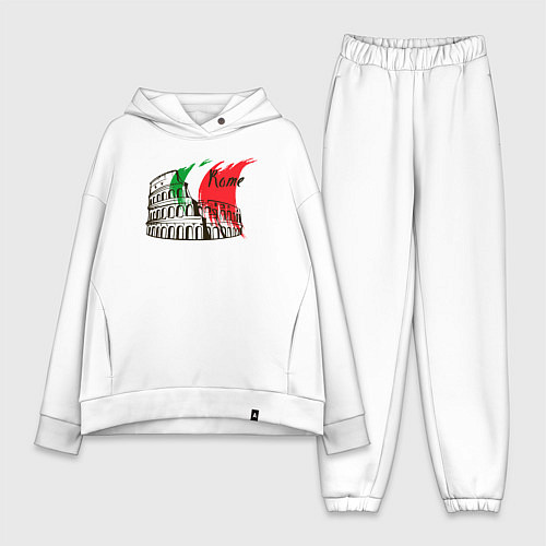 Женский костюм оверсайз Рим Италия / Белый – фото 1