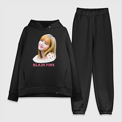 Женский костюм оверсайз Lisa Blackpink, цвет: черный