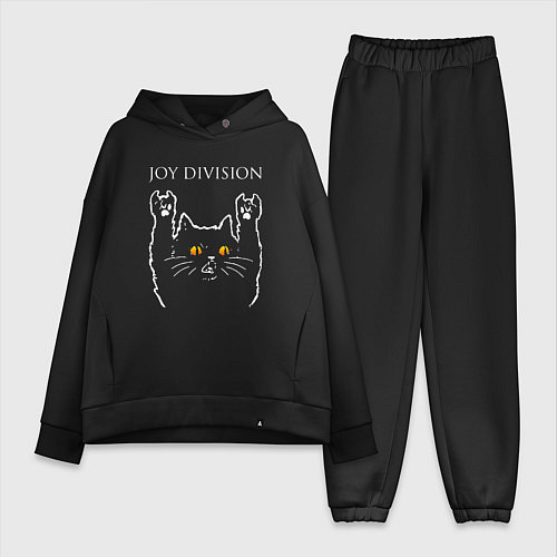 Женский костюм оверсайз Joy Division rock cat / Черный – фото 1