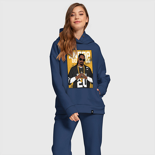 Женский костюм оверсайз Snoop dogg с цепями / Тёмно-синий – фото 2