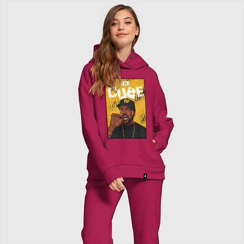 Женский костюм оверсайз Ice Сube / Маджента – фото 2