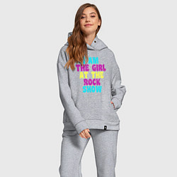 Женский костюм оверсайз I Am The Girl At The Rock Show, цвет: меланж — фото 2