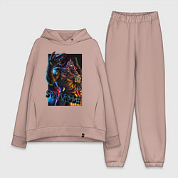 Женский костюм оверсайз Nemesis - staarss, цвет: пыльно-розовый