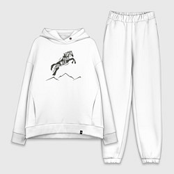 Женский костюм оверсайз Открой свой дикий стиль, цвет: белый