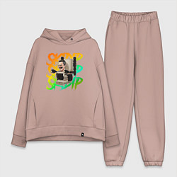 Женский костюм оверсайз Skibidi toilet, цвет: пыльно-розовый