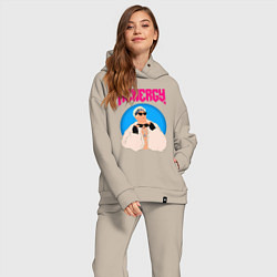 Женский костюм оверсайз Кен и Барби, цвет: миндальный — фото 2