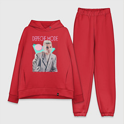 Женский костюм оверсайз Depeche Mode 80s Dave, цвет: красный