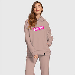 Женский костюм оверсайз Viktoria - barbie style, цвет: пыльно-розовый — фото 2